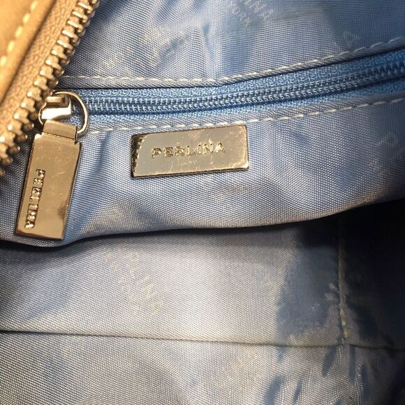 Perlina Taupe Leather Handbag - Picture 7 of 8